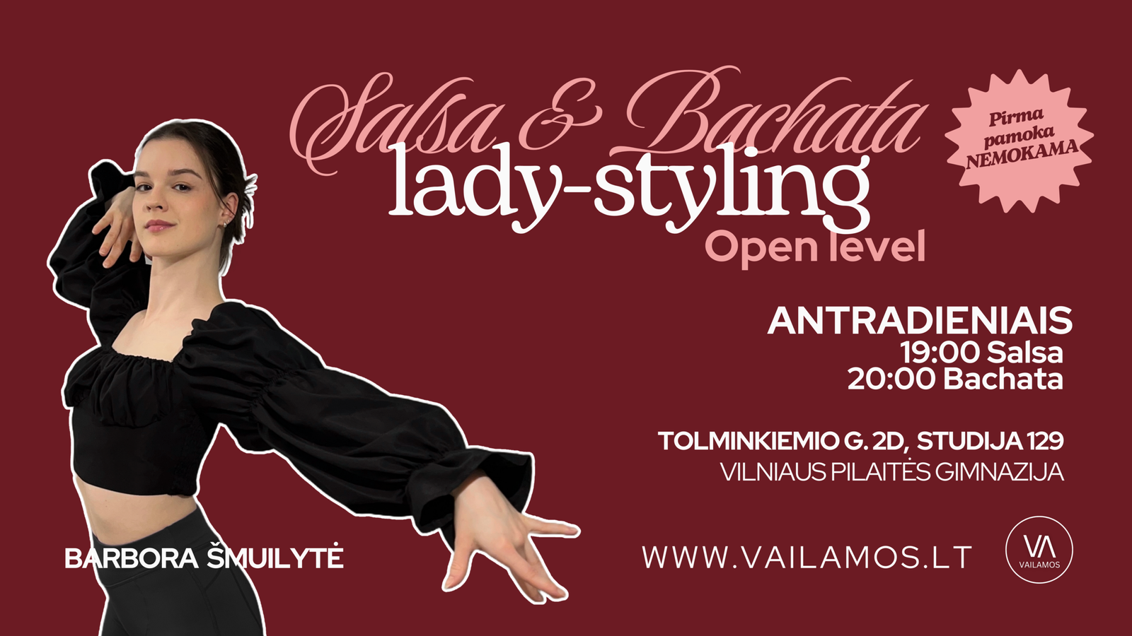 Salsa and Bachata Lady Stying Salsa and Bachata Lady Stying